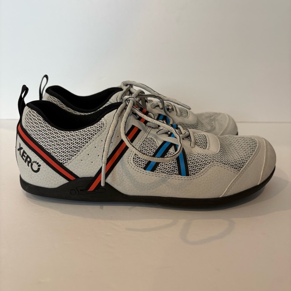 Xero Men's Size 9 Prio Running & Fitness Athletic Sneakers- Gray Red and Blue - Picture 1 of 10